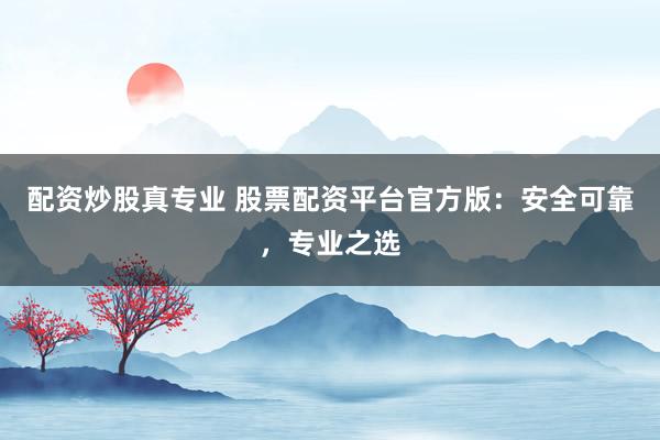 配资炒股真专业 股票配资平台官方版：安全可靠，专业之选