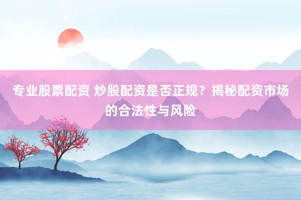 专业股票配资 炒股配资是否正规？揭秘配资市场的合法性与风险