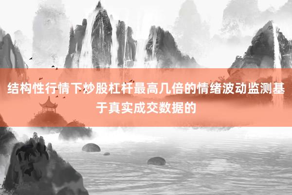 结构性行情下炒股杠杆最高几倍的情绪波动监测基于真实成交数据的