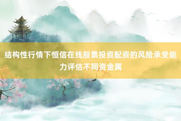 结构性行情下恒信在线股票投资配资的风险承受能力评估不同资金属