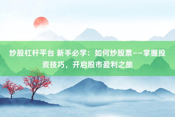 炒股杠杆平台 新手必学：如何炒股票——掌握投资技巧，开启股市盈利之旅